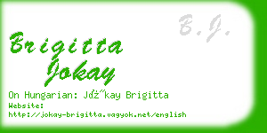 brigitta jokay business card